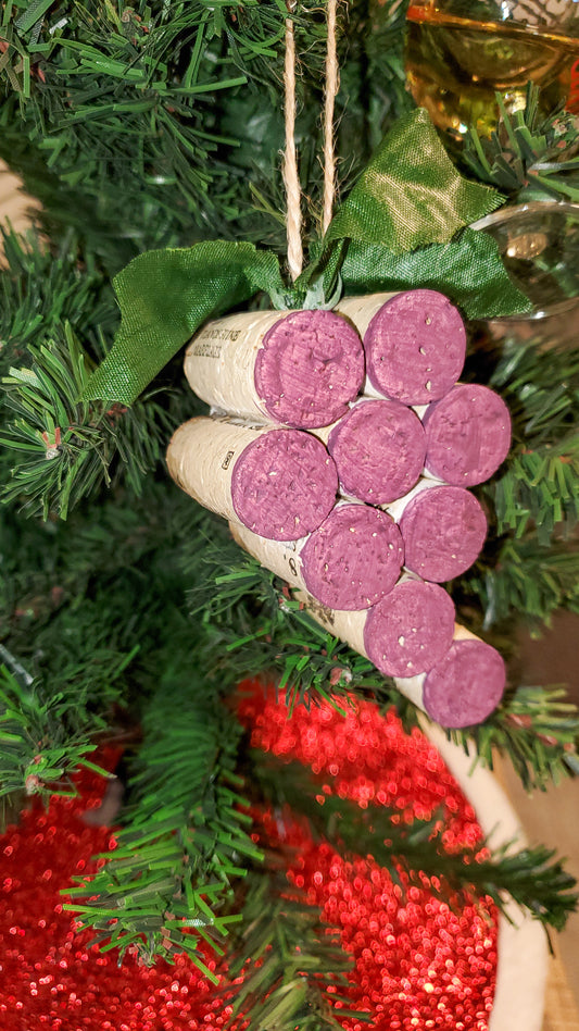 Grape Wine Cork Ornament