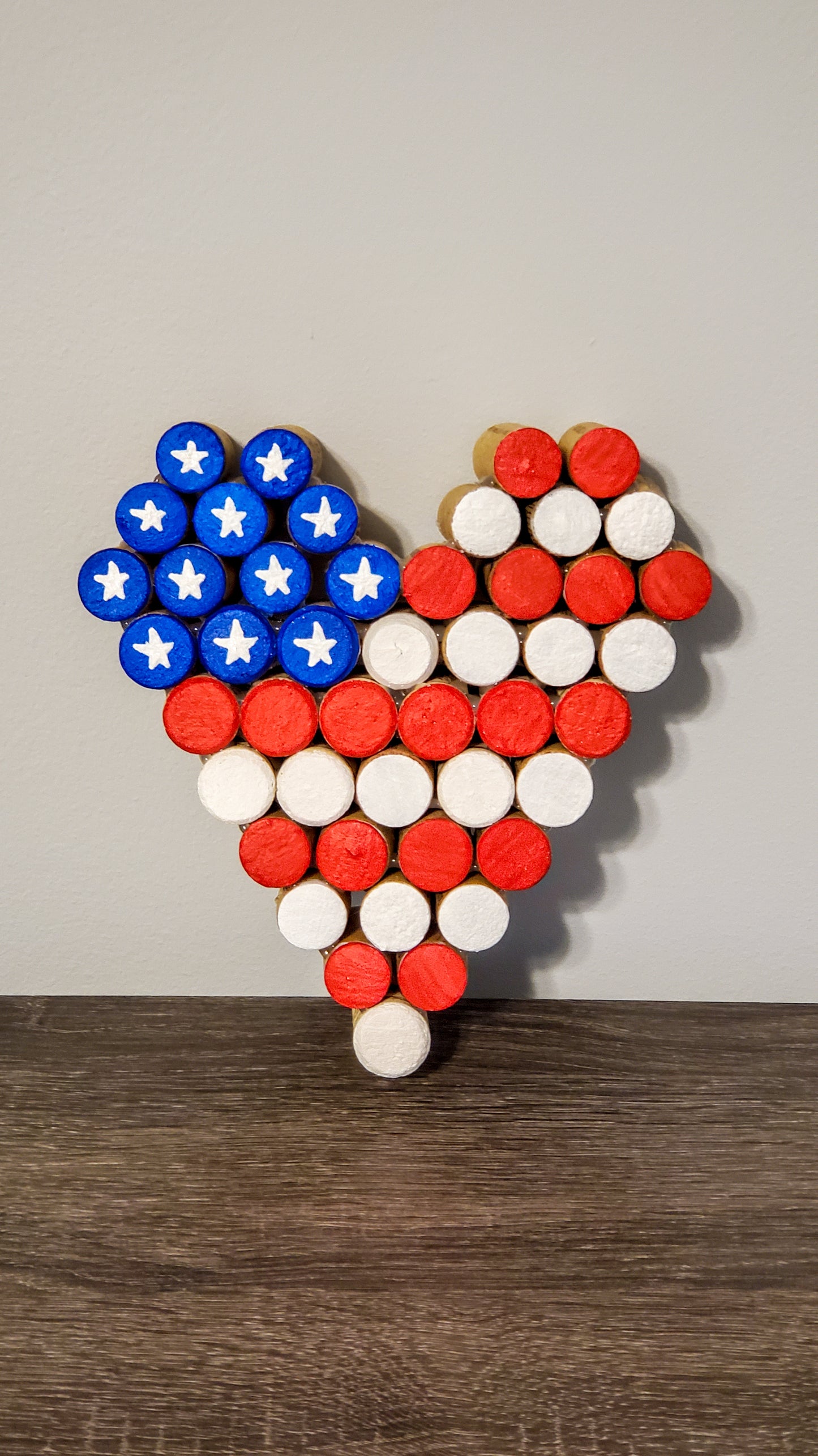 Flag Heart Cork Ornament