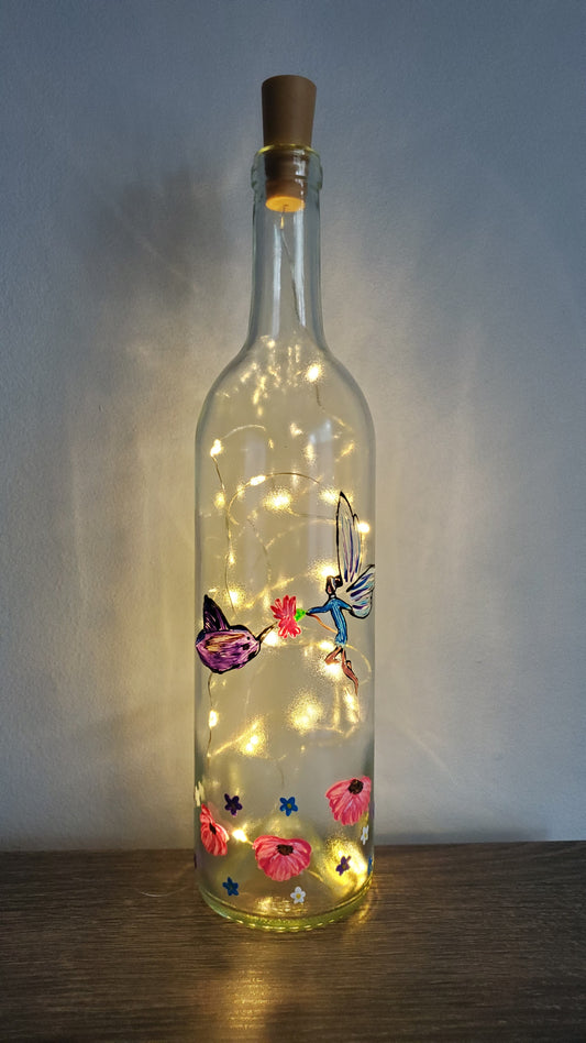 Fairy Lighted Wine Bottle