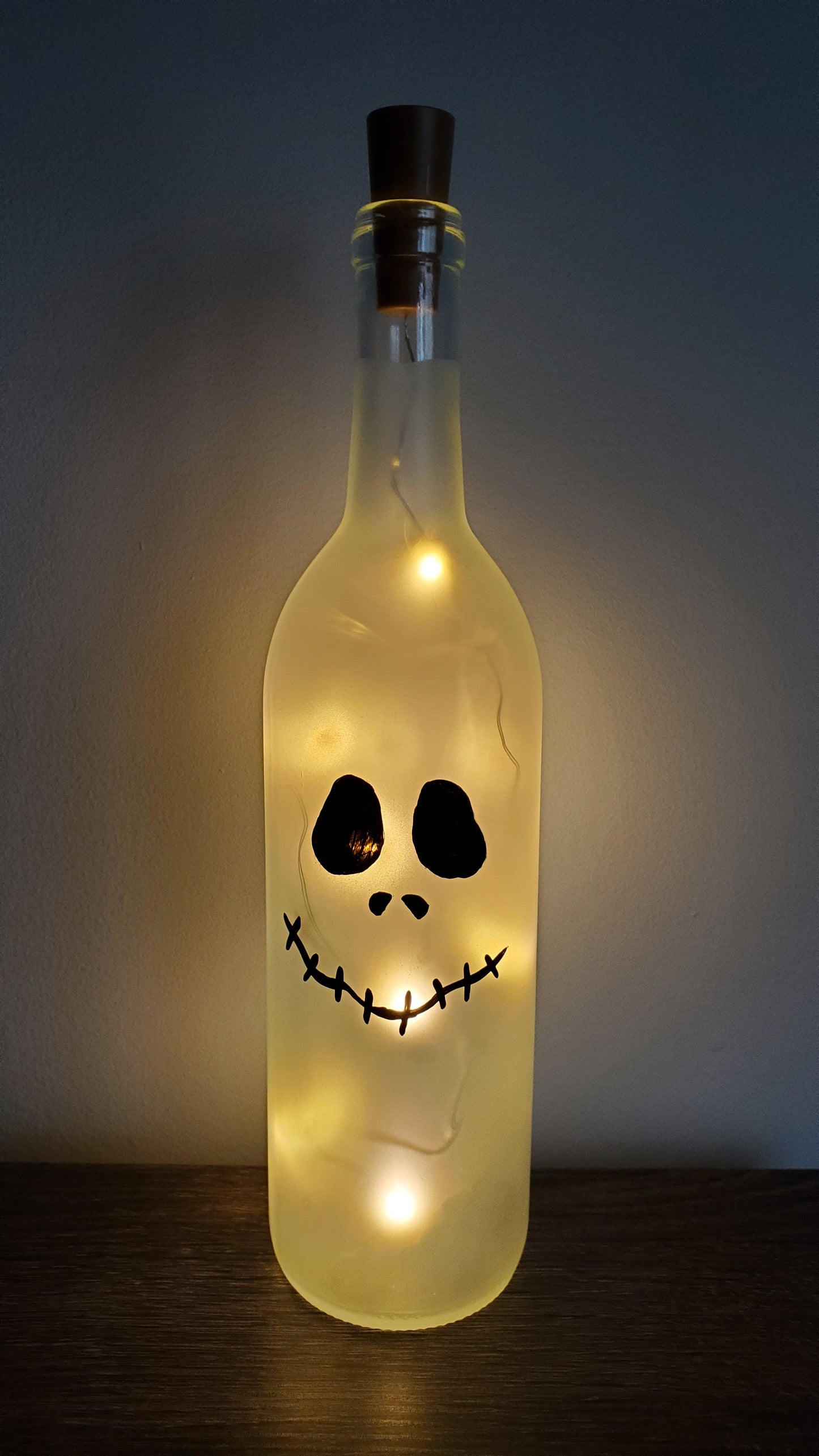 Skeleton Lighted Wine Bottle