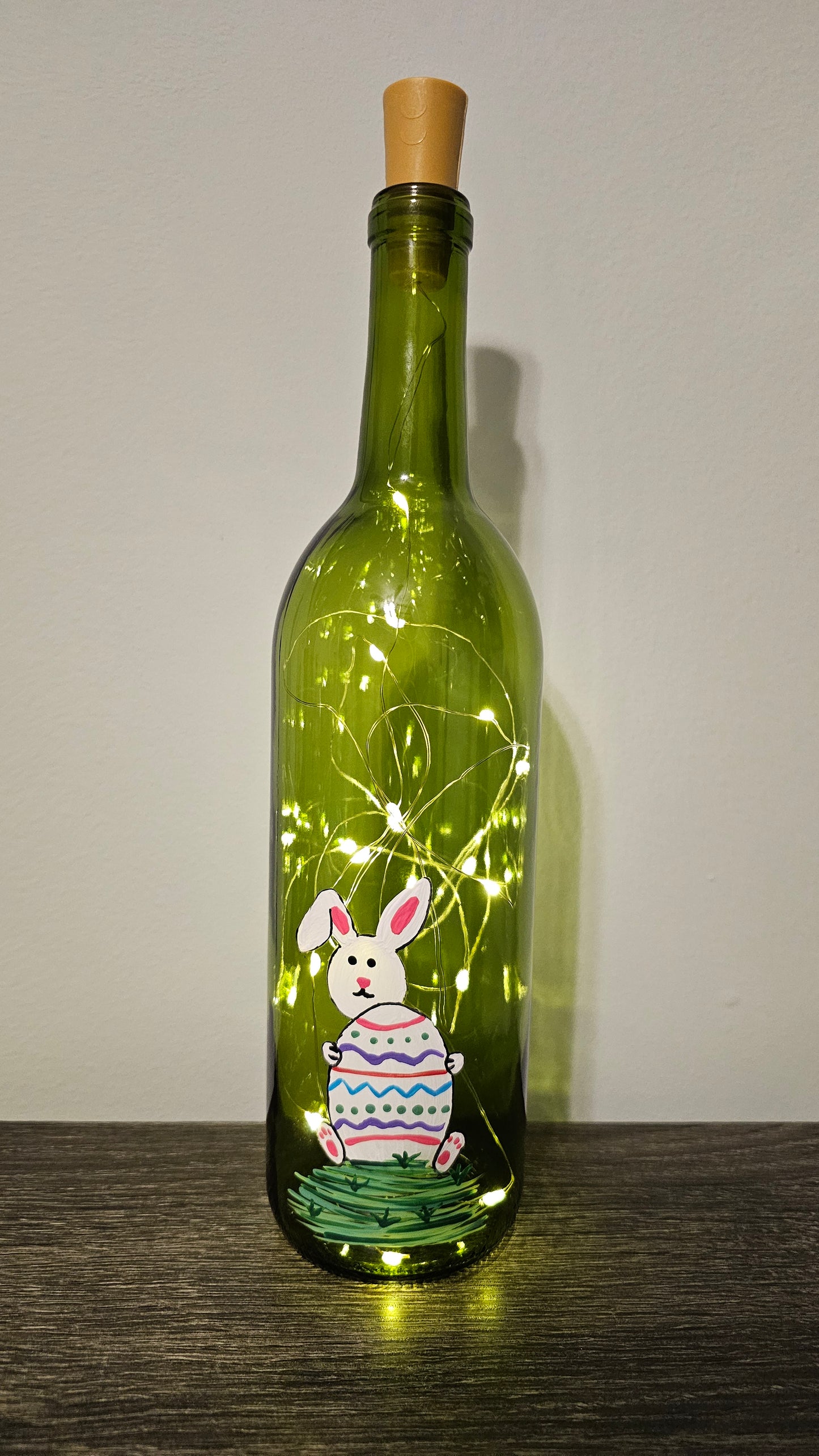 Easter Egg Lighted Wine Bottle