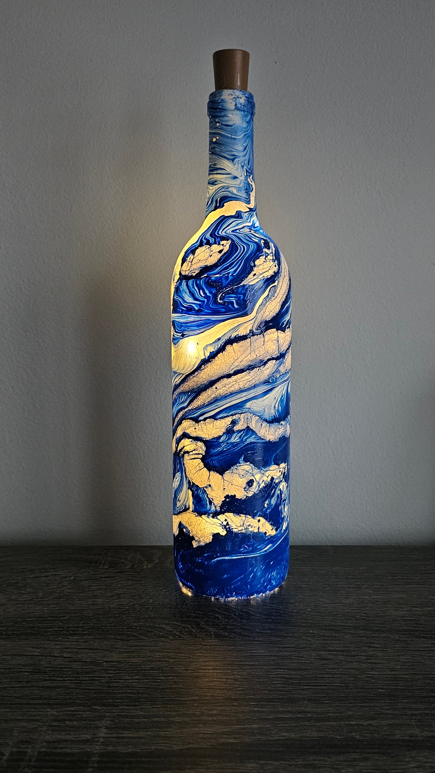 Marble Lighted Bottle