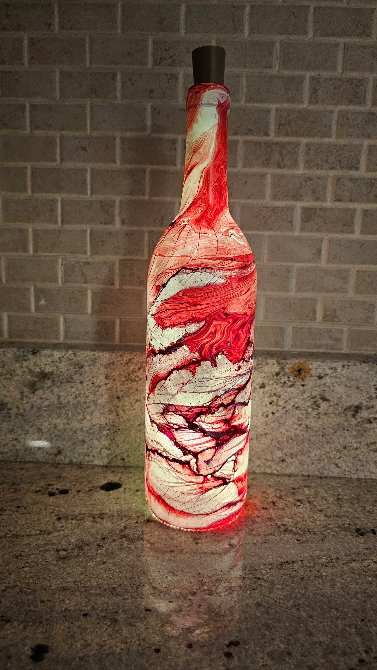 Marble Lighted Bottle