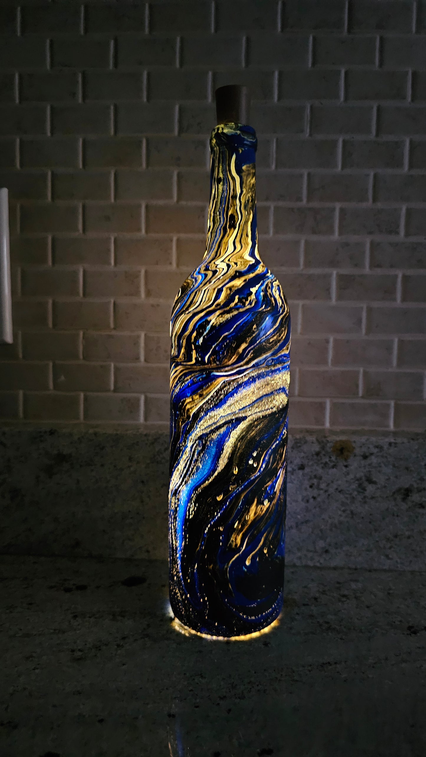 Marble Lighted Bottle