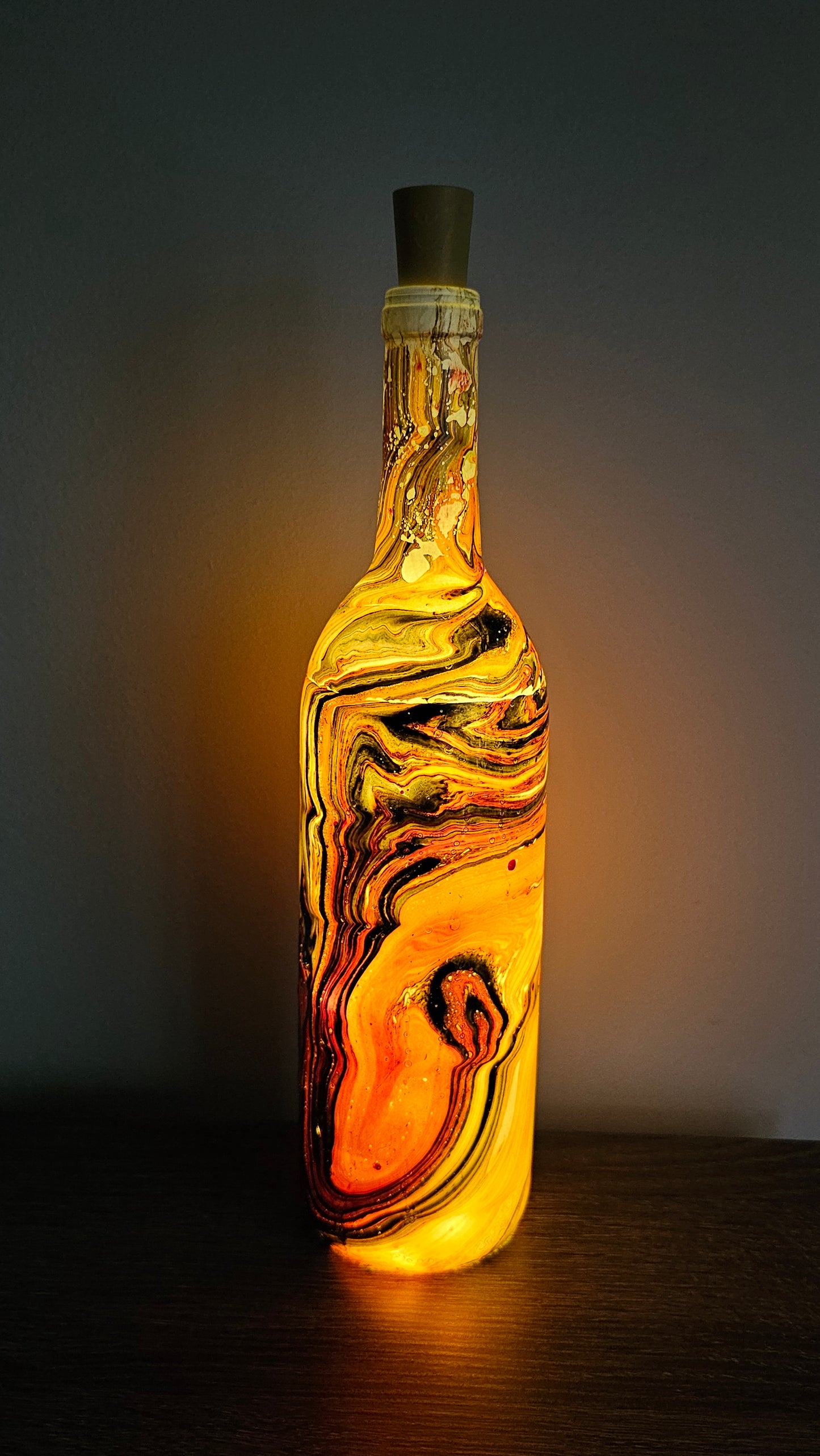 Marble Lighted Bottle