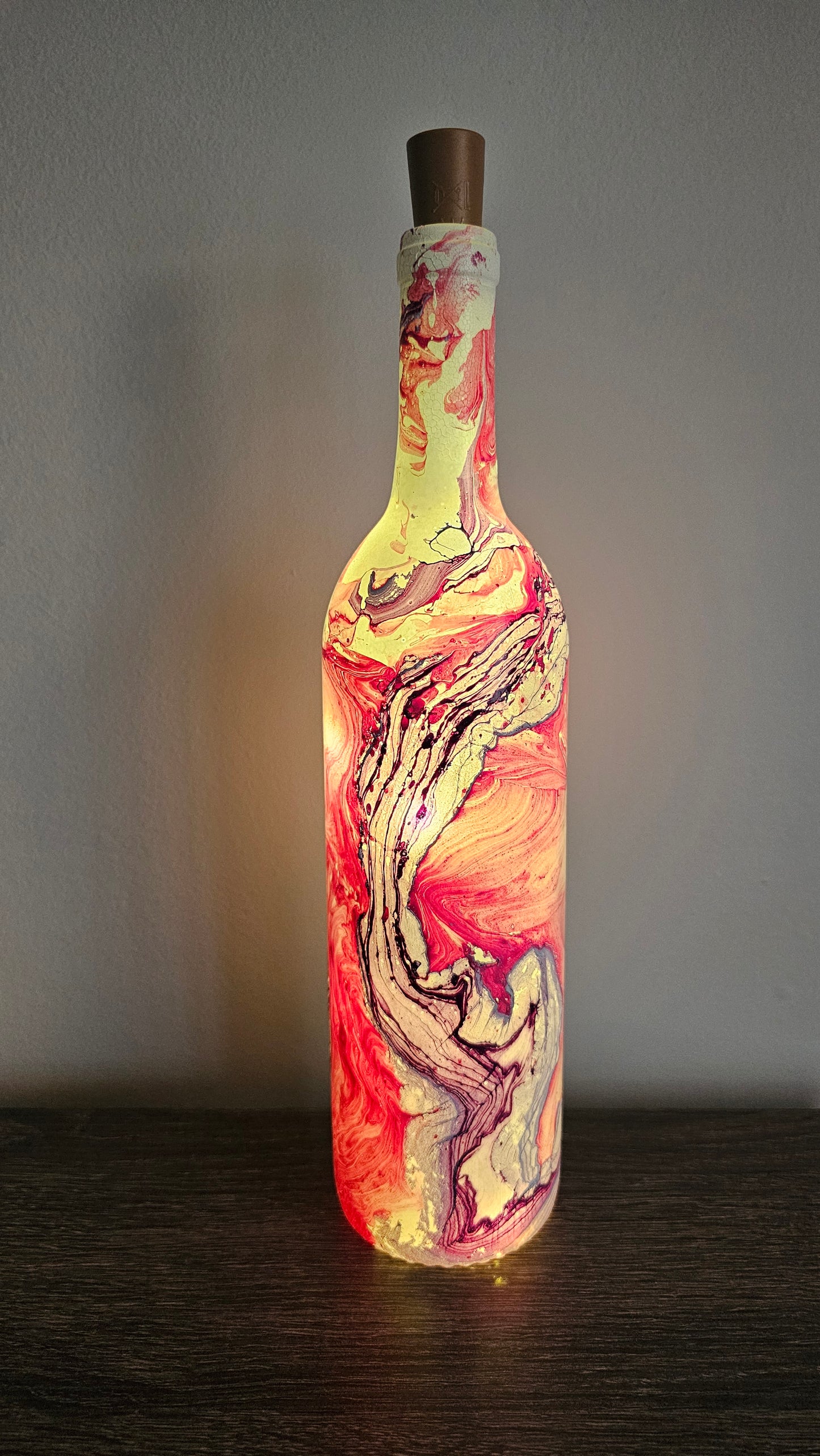 Marble Lighted Bottle