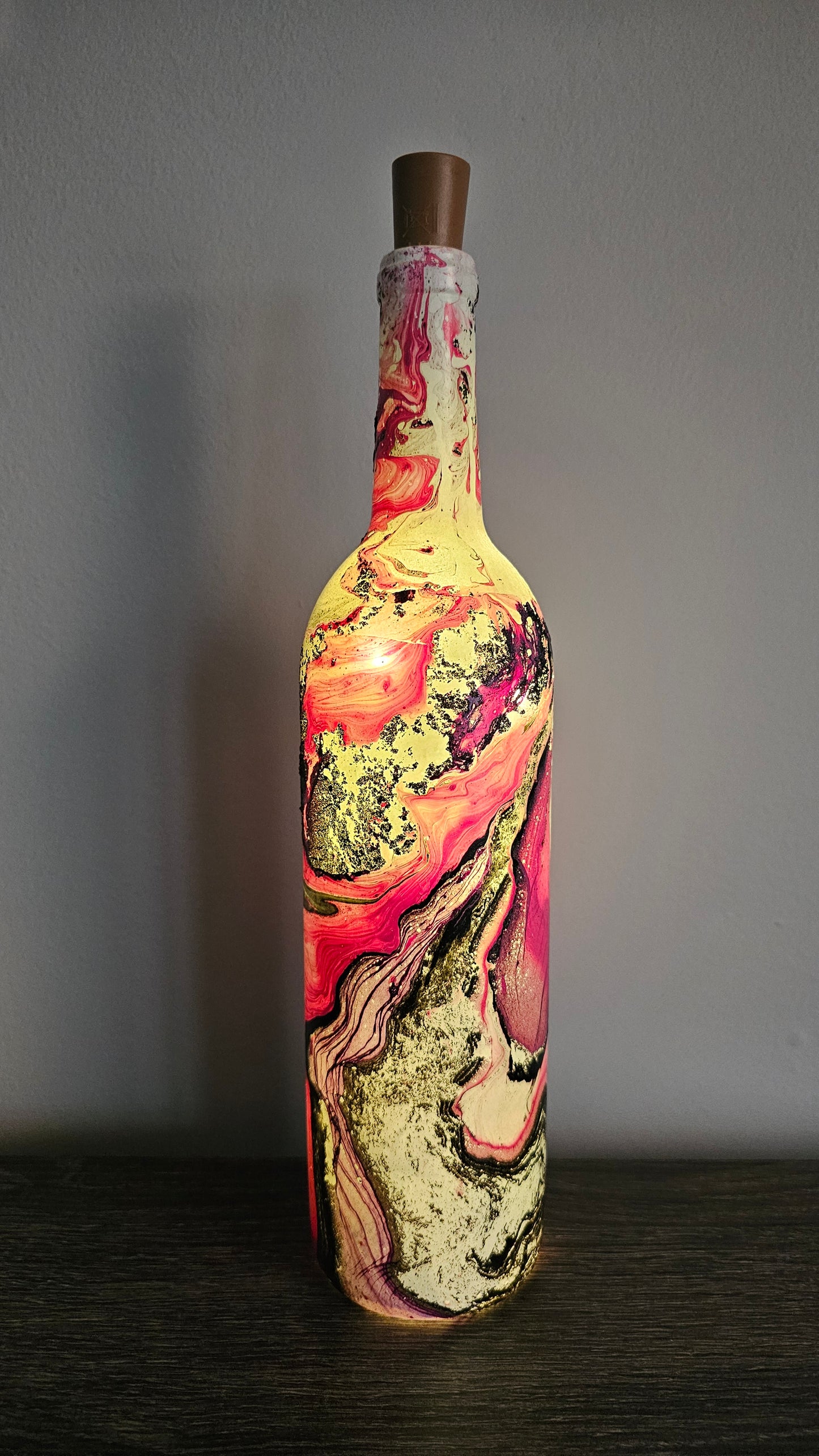 Marble Lighted Bottle