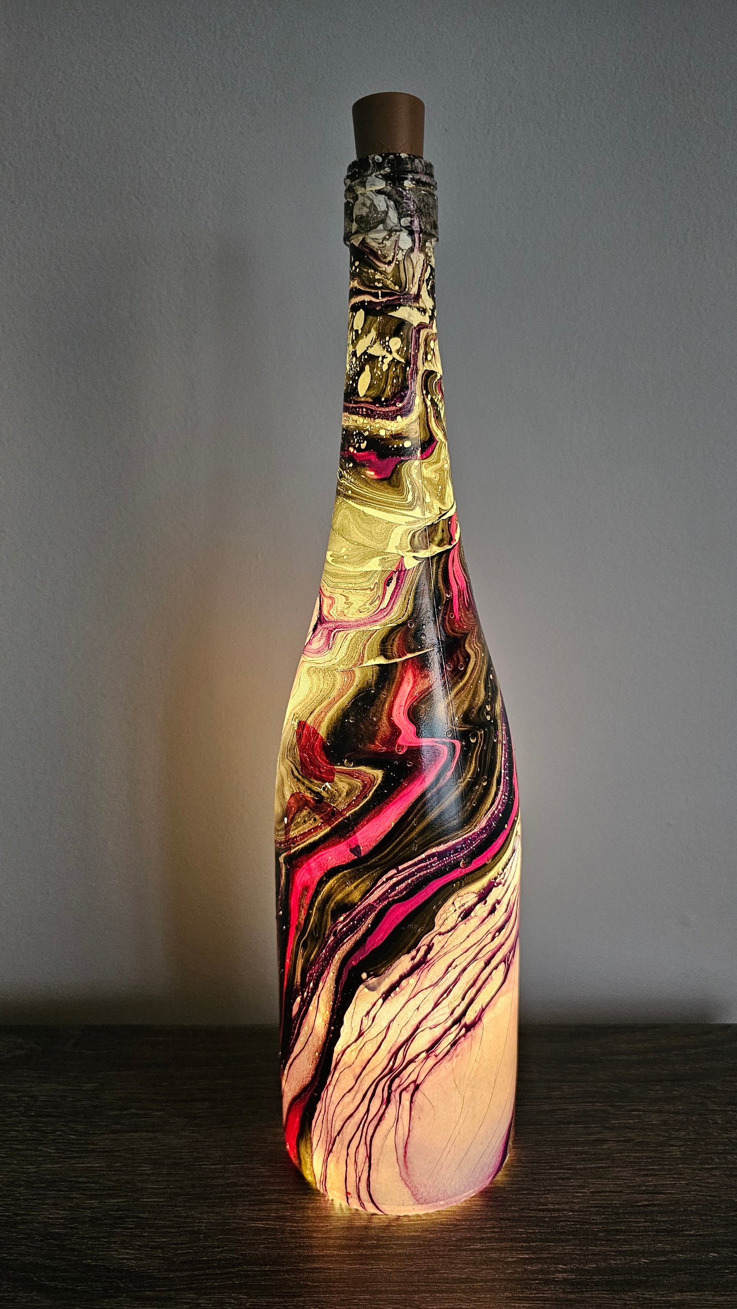 Marble Lighted Bottle