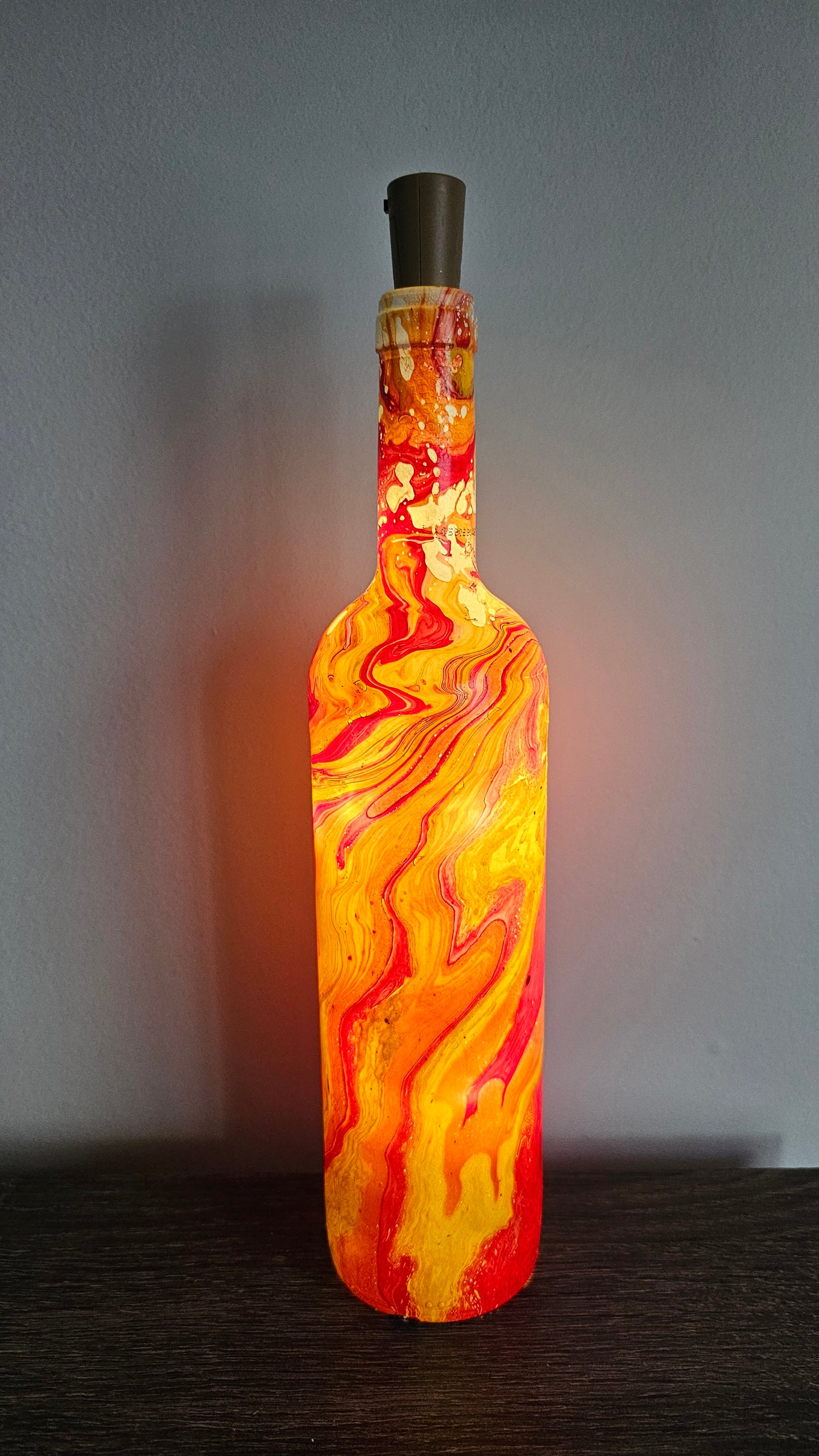 Marble Lighted Bottle