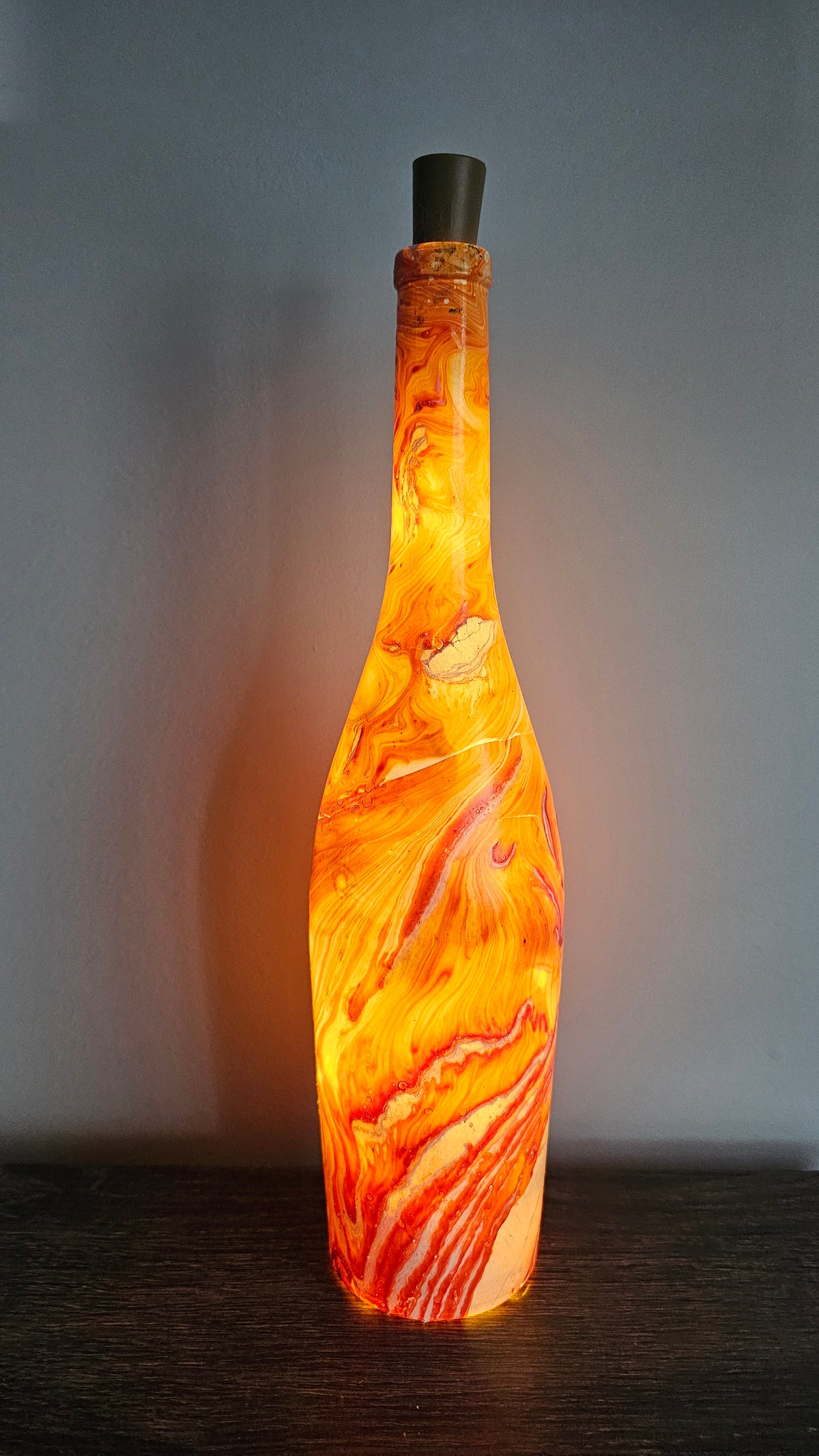 Marble Lighted Bottle