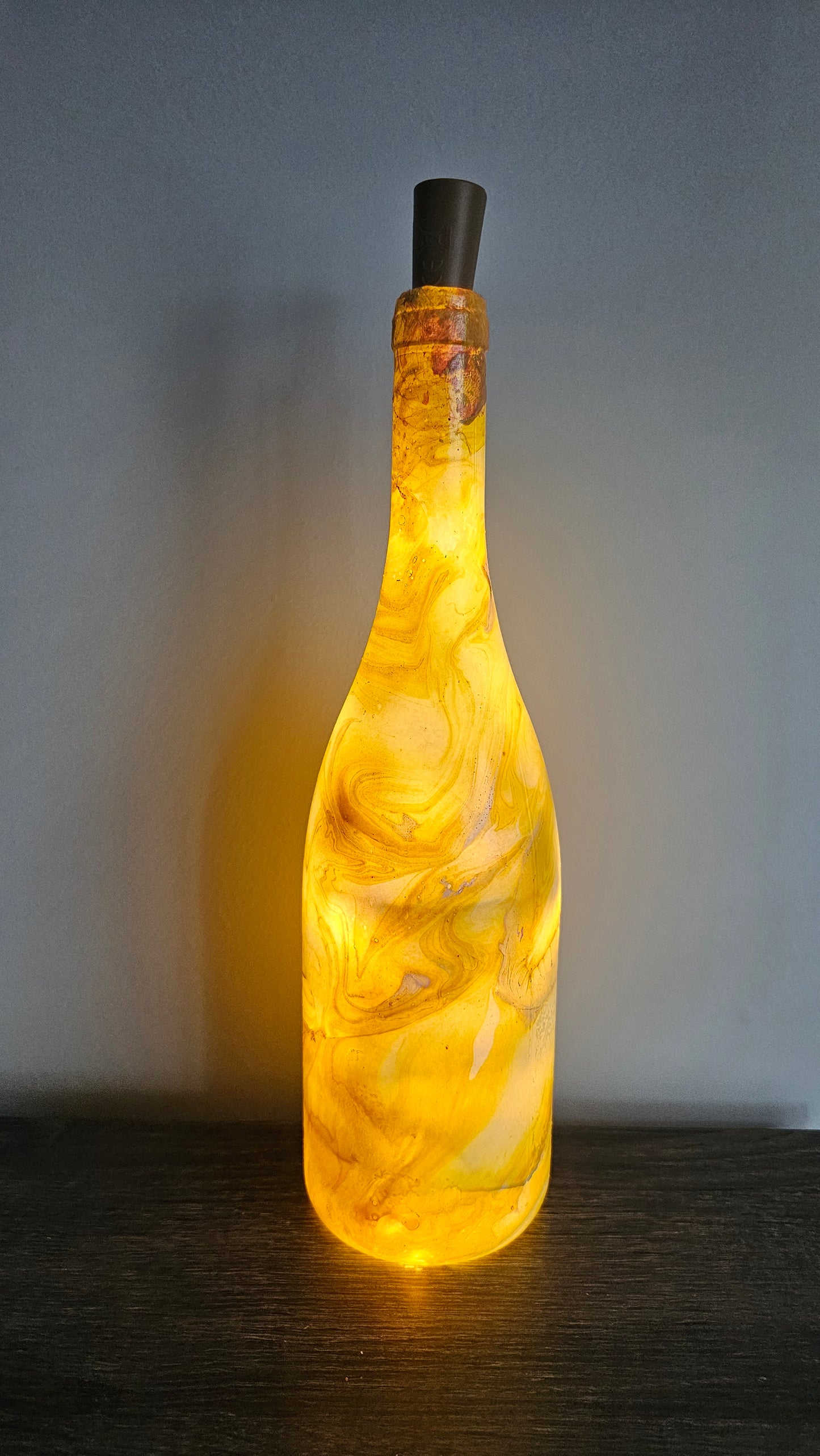 Marble Lighted Bottle