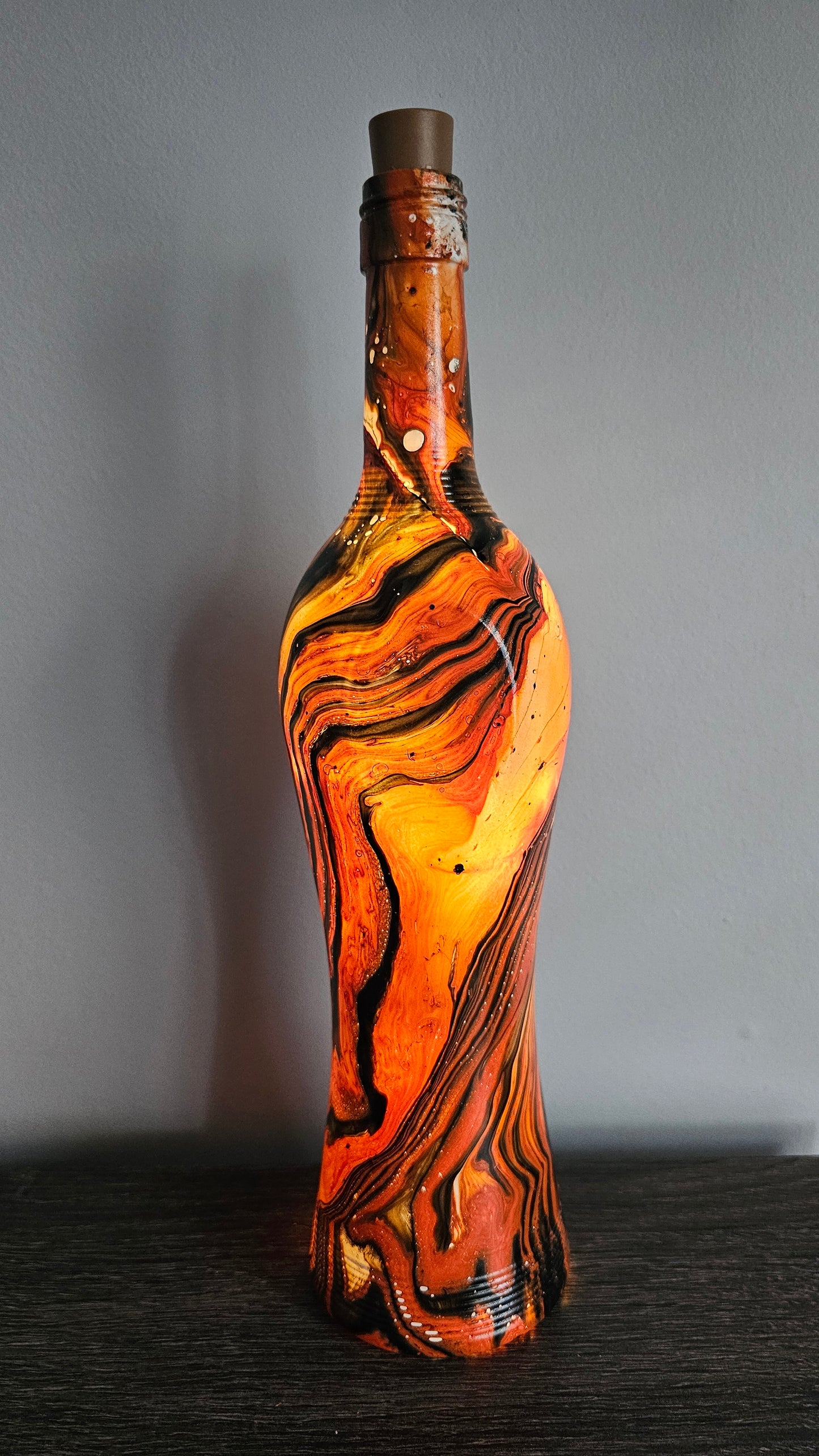 Marble Lighted Bottle