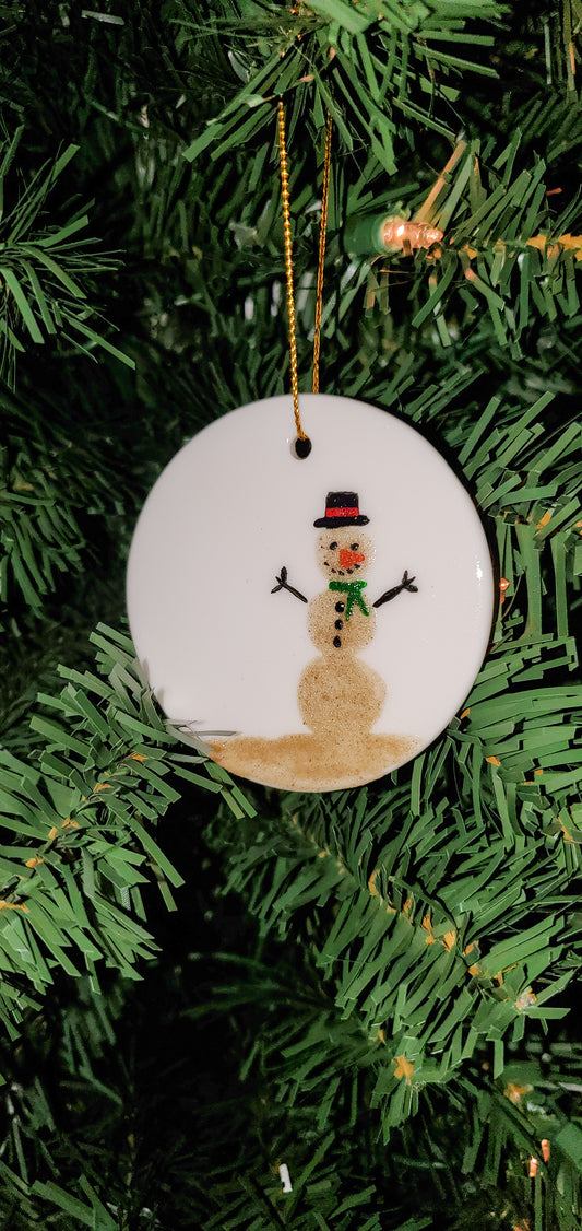 (Sand) Snowman Ornament