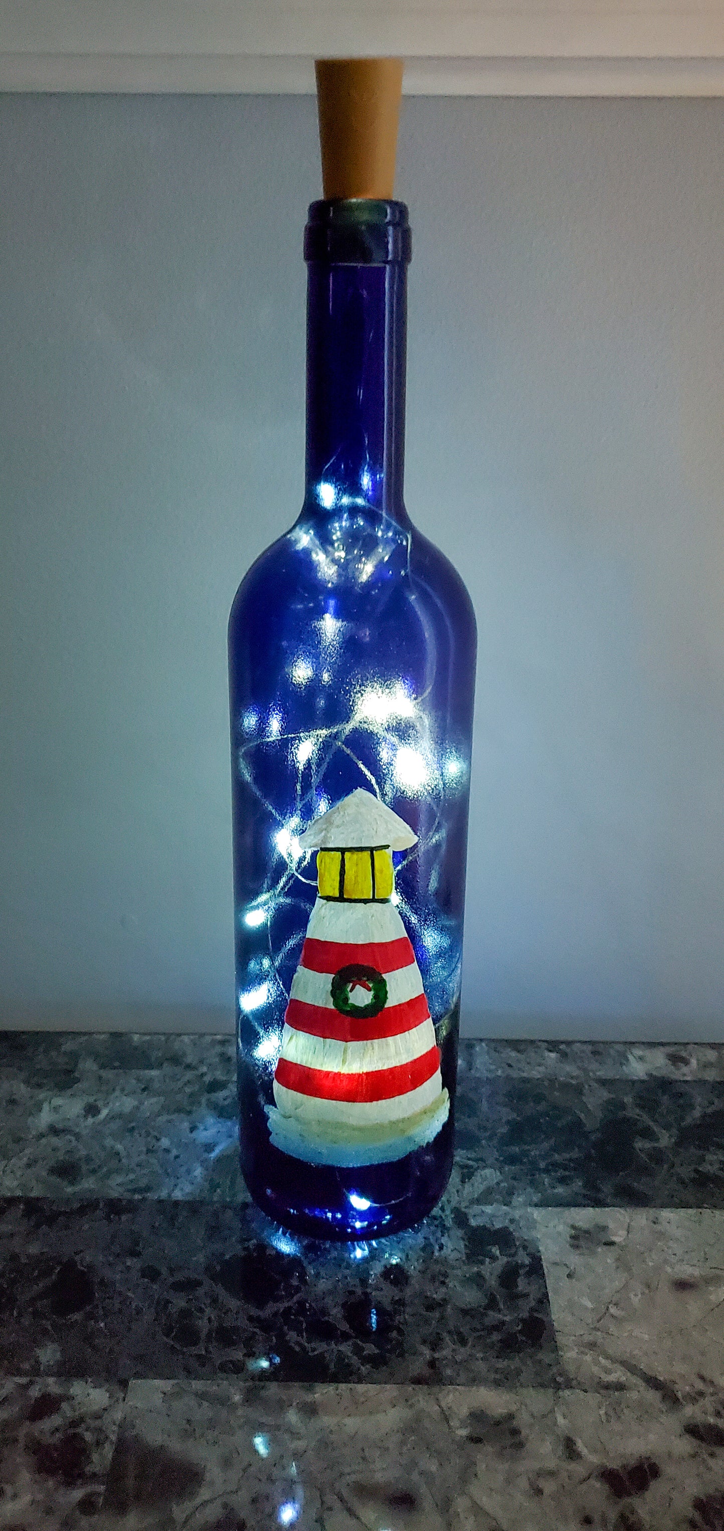 Lighthouse Wine Bottle