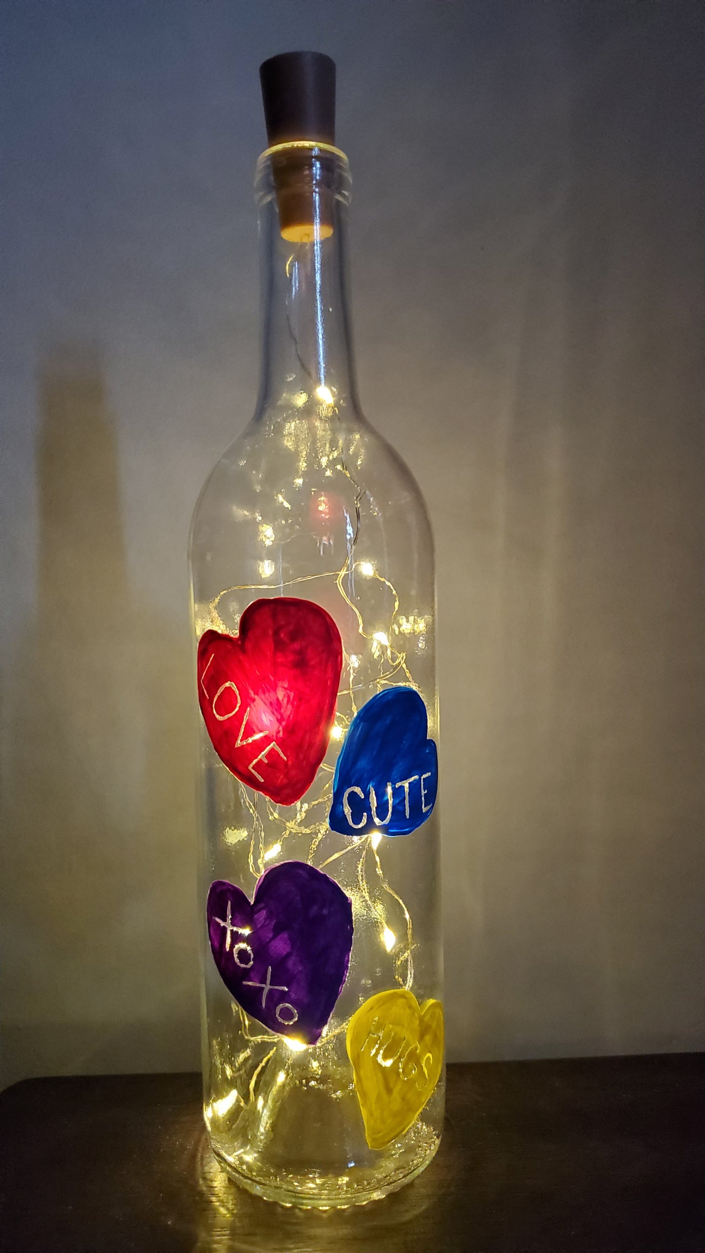 Sweetheart Lighted Wine Bottle