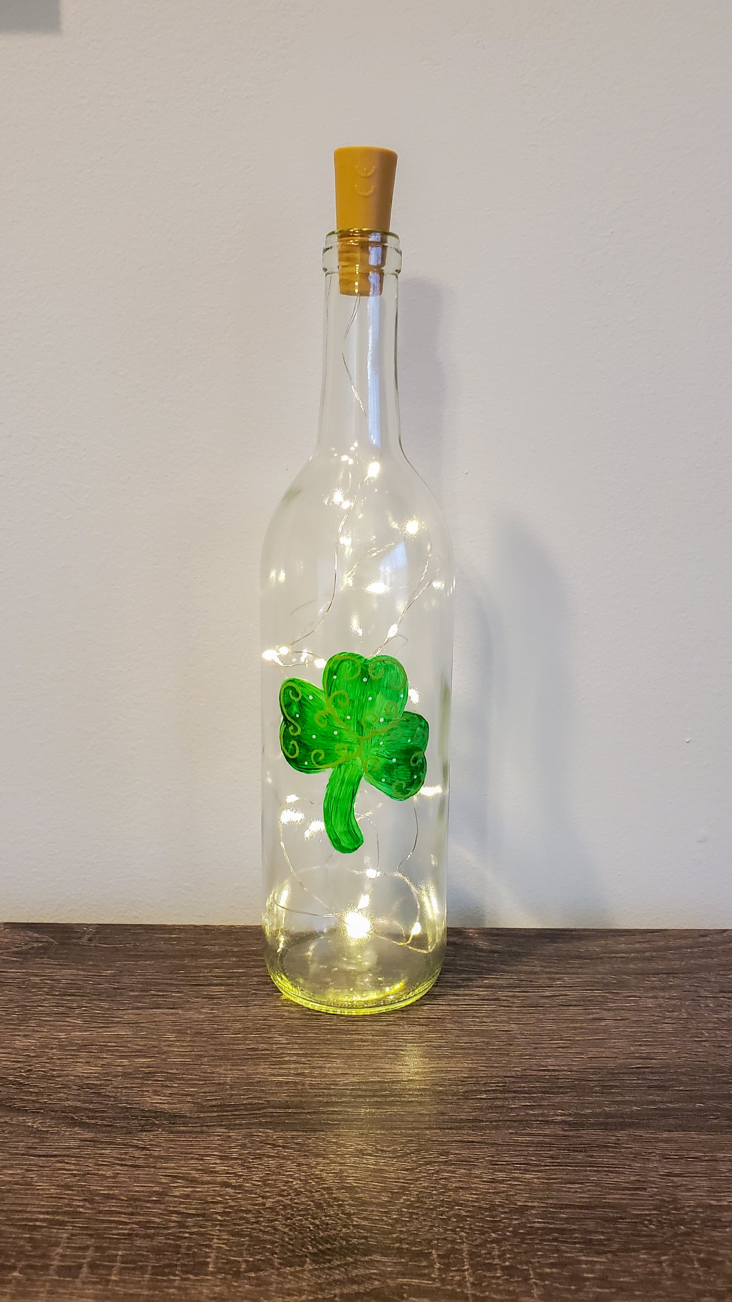 Shamrock lighted Bottle