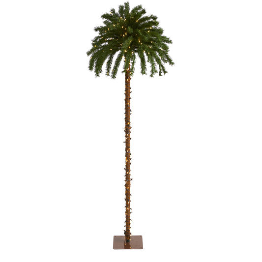 7' Artificial Lighted Palm Tree